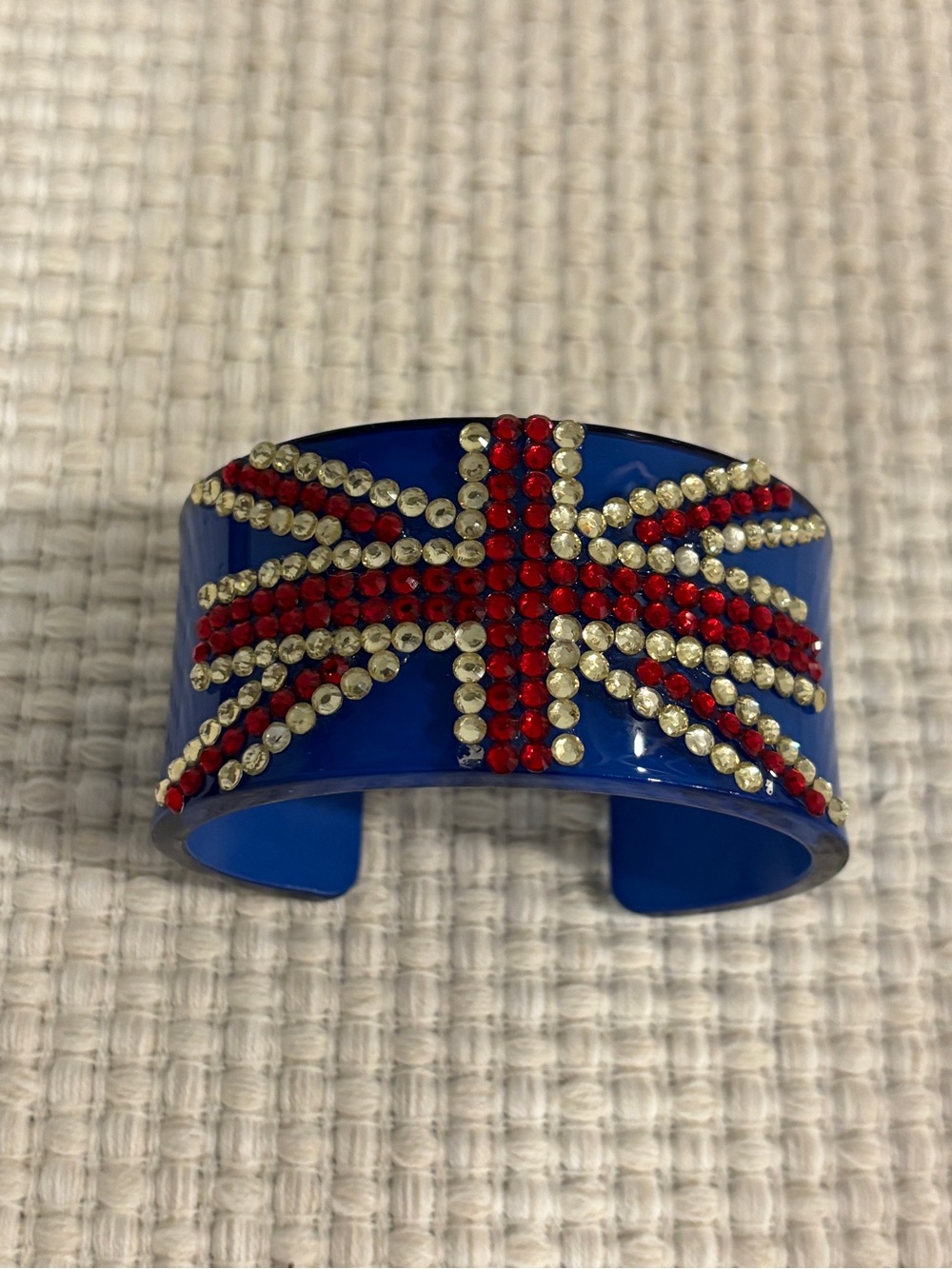 UNION JACK PAVE CRYSTAL CUFF